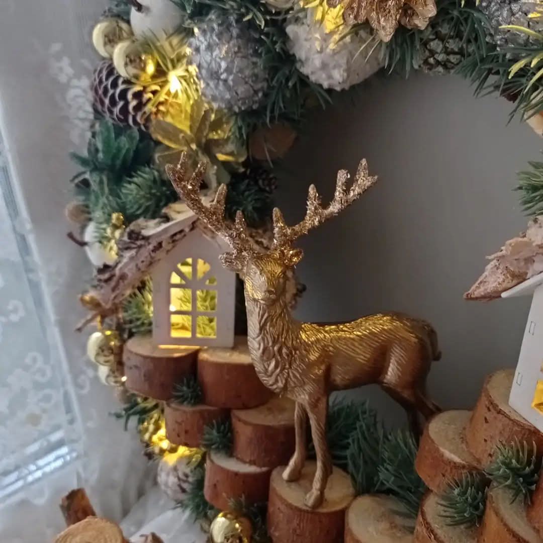 Guirlanda Decoração Natalina Luxo com Led 55CM DVT30