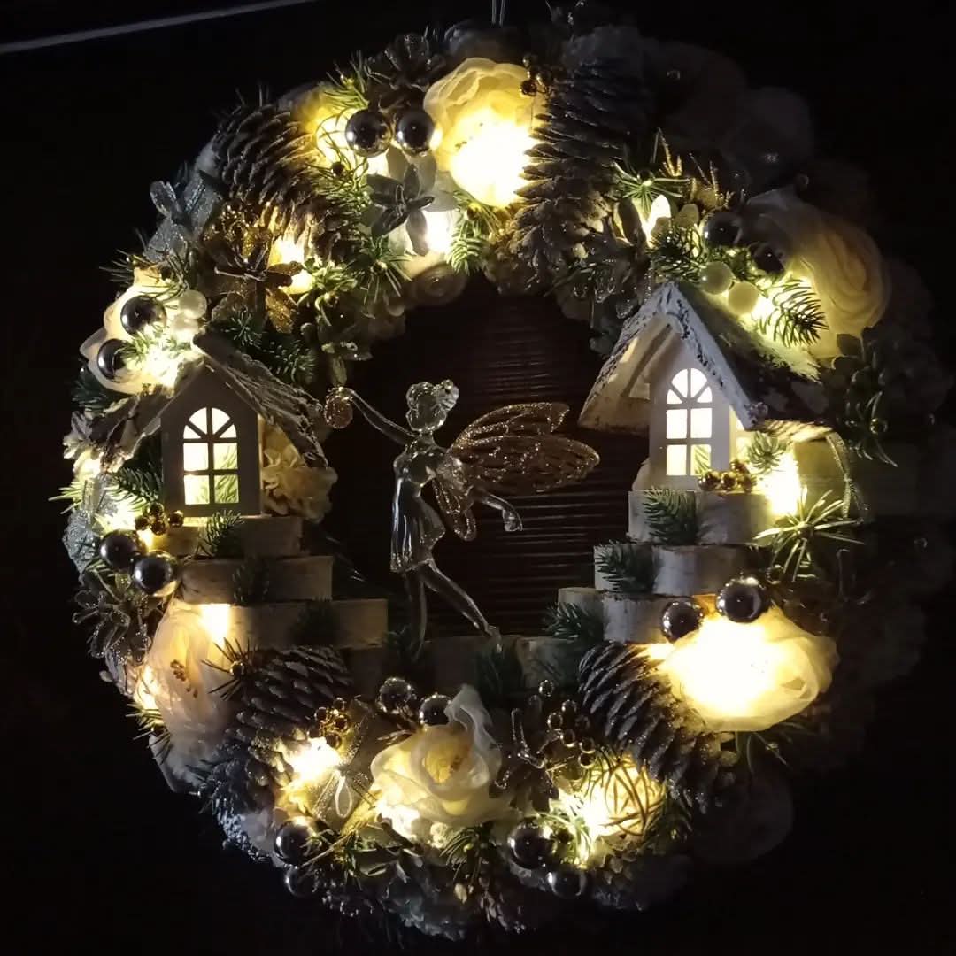 Guirlanda Decoração Natalina Luxo com Led 55CM DVT54