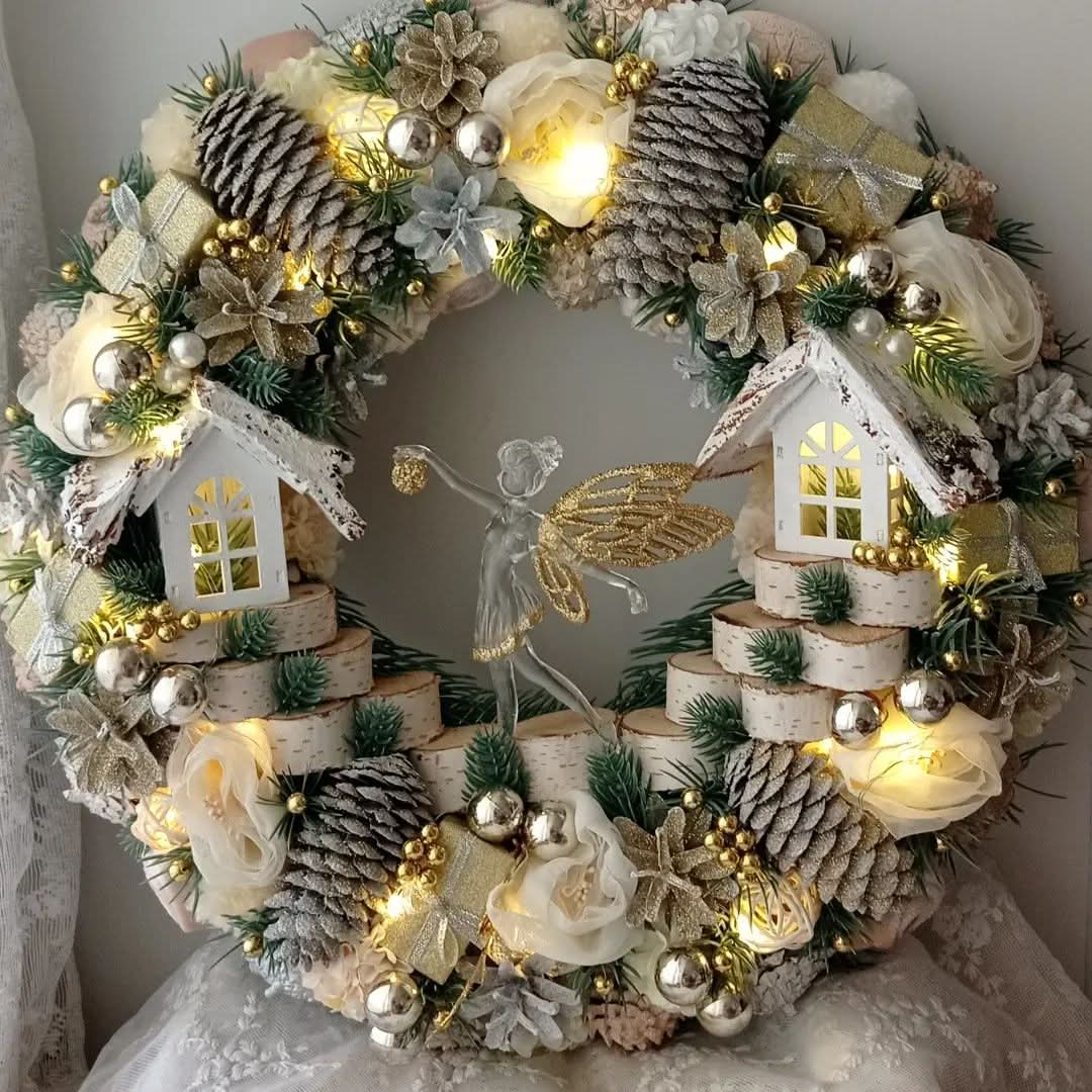 Guirlanda Decoração Natalina Luxo com Led 55CM DVT33