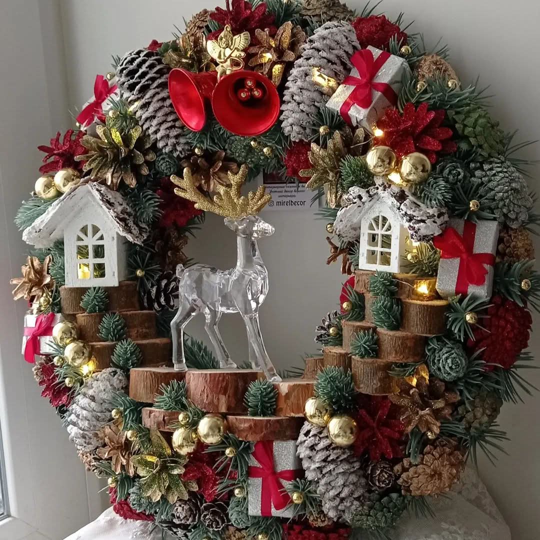 Guirlanda Decoração Natalina Luxo com Led 55CM DVT26