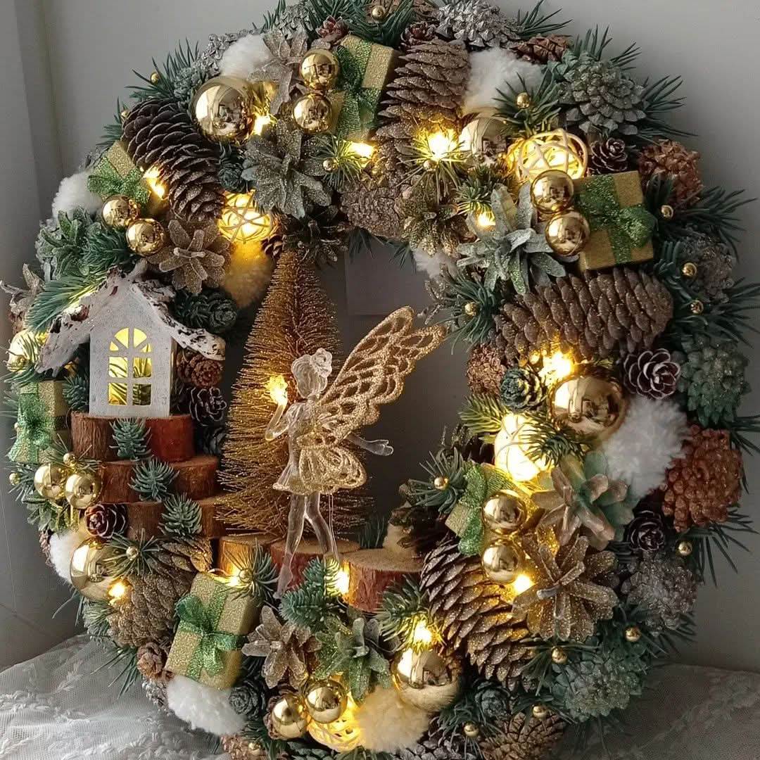 Guirlanda Decoração Natalina Luxo com Led 55CM DVT54