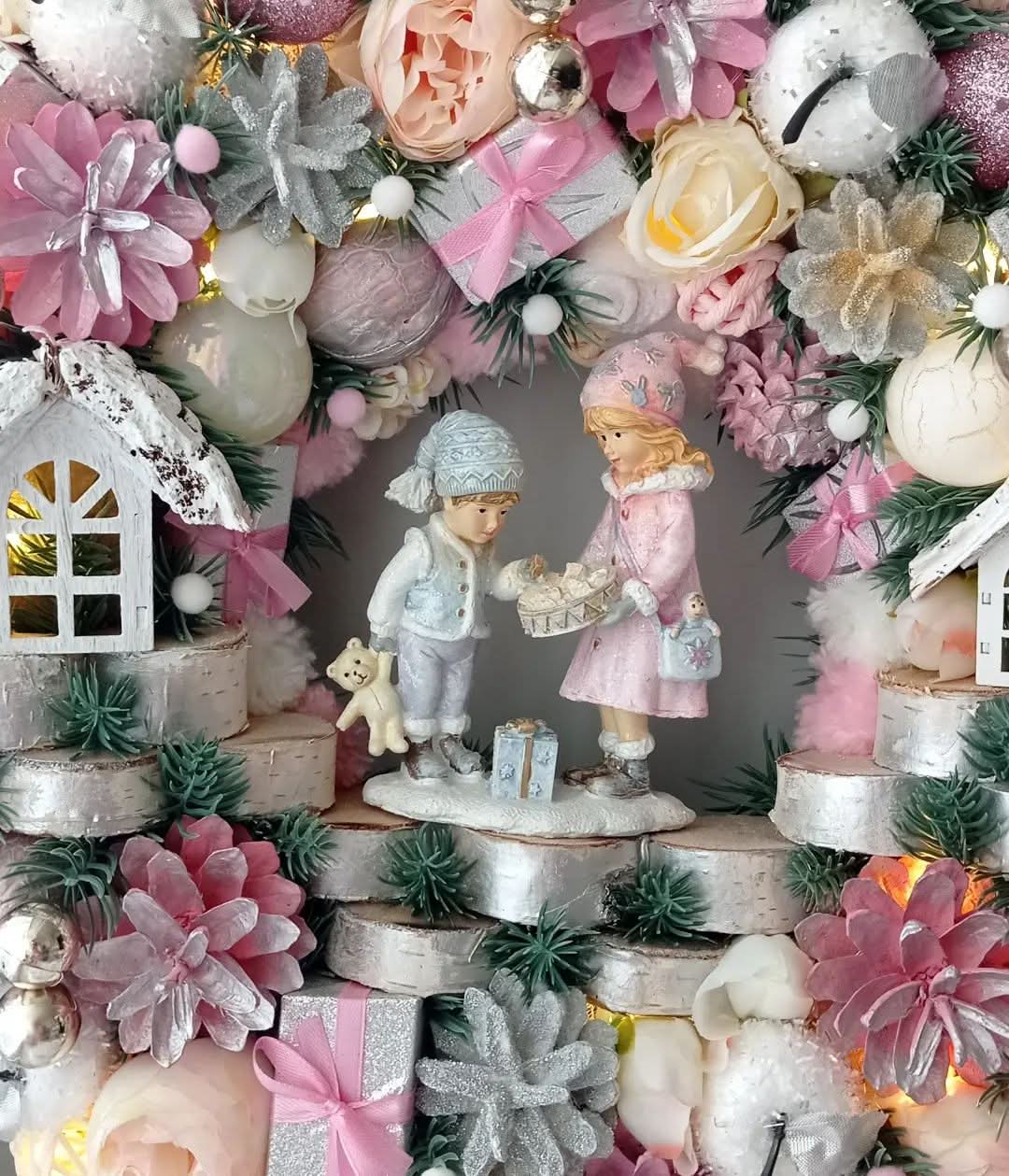 Guirlanda Decoração Natalina Luxo com Led 55CM DVT29