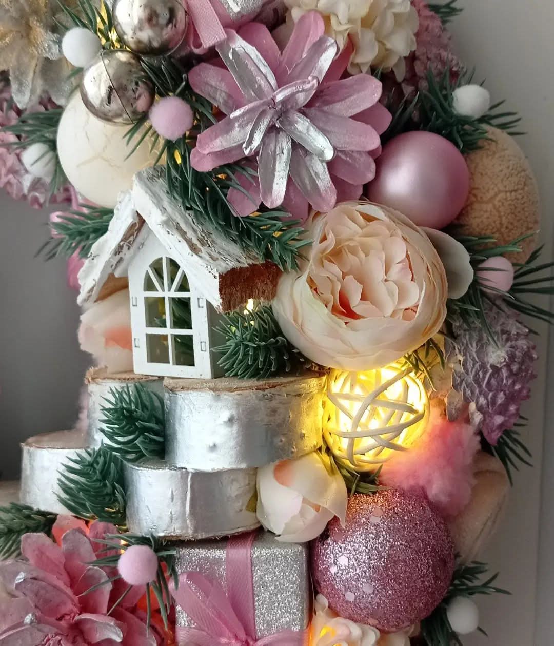 Guirlanda Decoração Natalina Luxo com Led 55CM DVT29