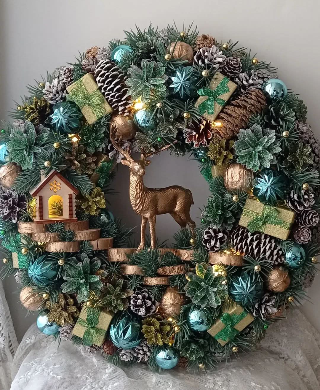 Guirlanda Decoração Natalina Luxo com Led 65CM DVT24