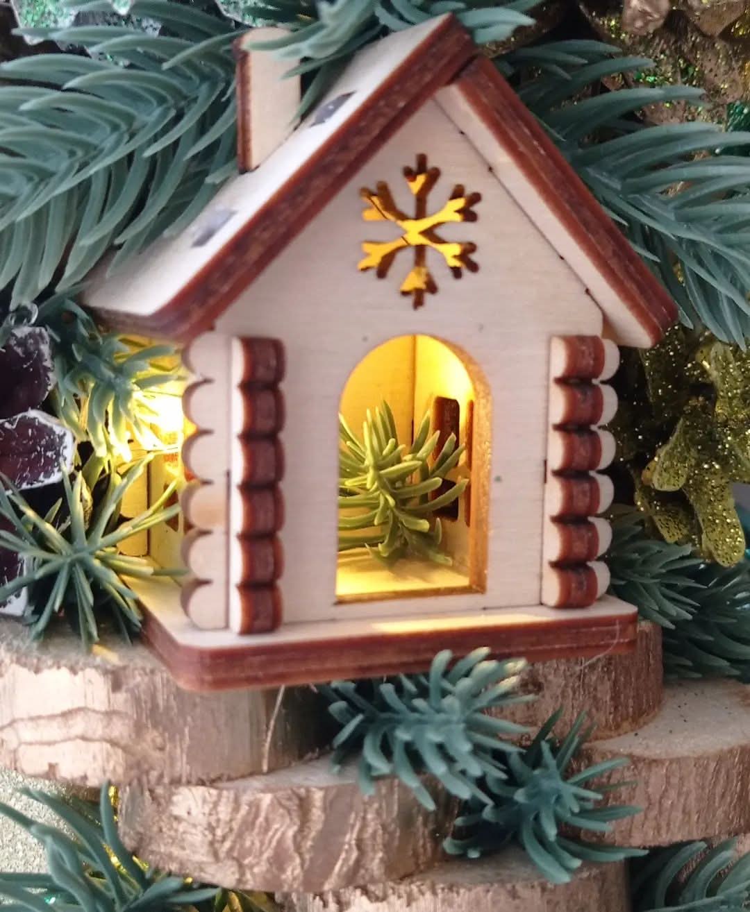 Guirlanda Decoração Natalina Luxo com Led 65CM DVT24