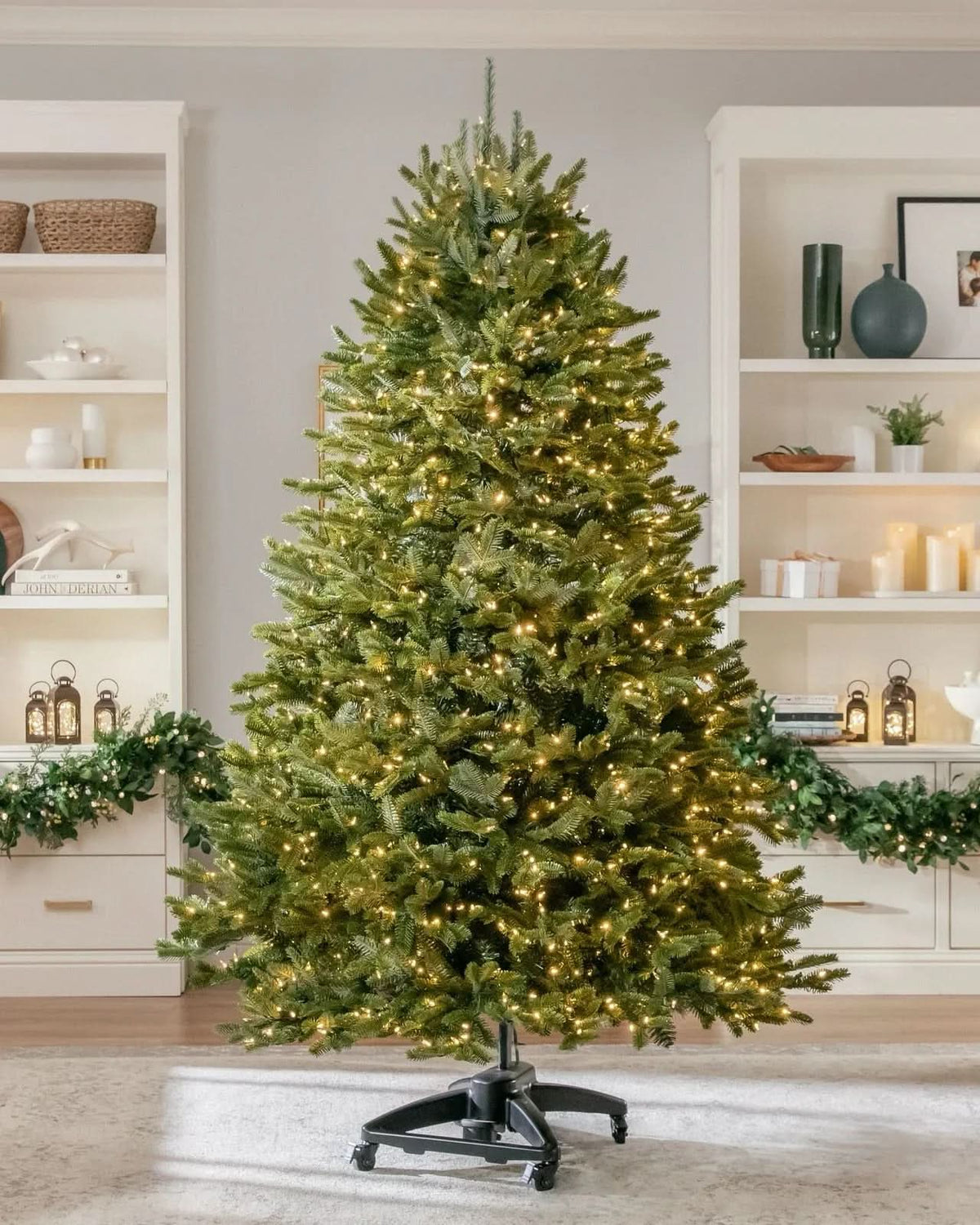 Árvore de Natal Verde Premium com Galhos Articulados, Suporte Metálico 1,80 m e Micro LEDs Embutidos DVT01